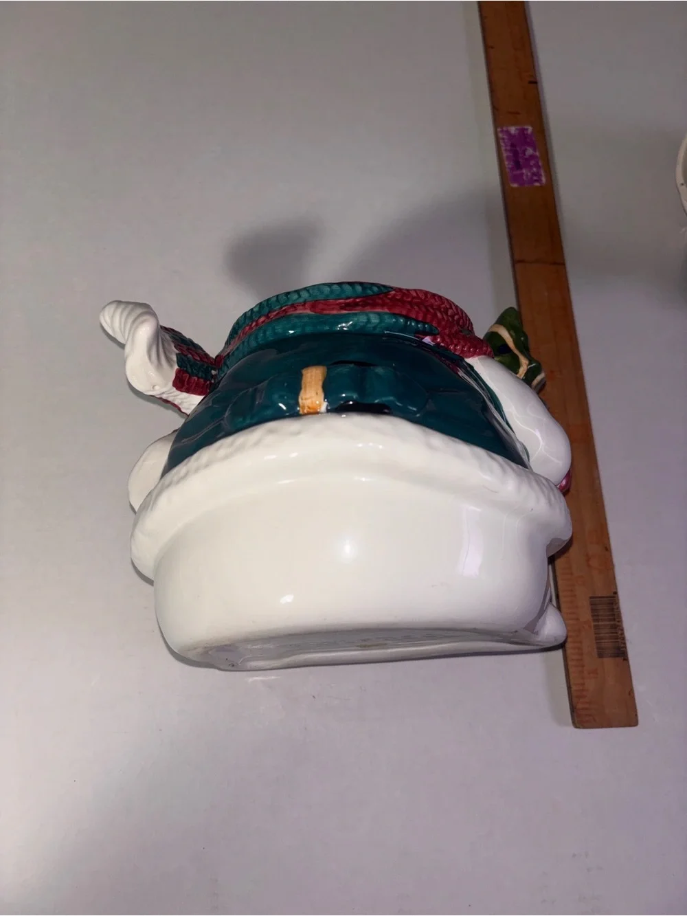 Vintage Giftco Ceramic Snowman Cookie Jar Holiday Decor Excellent Condition